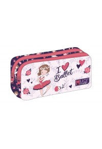 Pencil Case 2 Zippers I Love Ballet