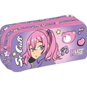Pencil Case 2 Zippers So Cute