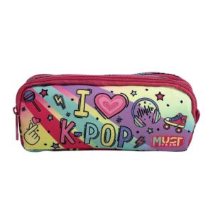 Pencil Case 2 Zippers I Love K-Pop