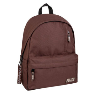 Must Team Monochrome 17' Backpack  Brown With Beige