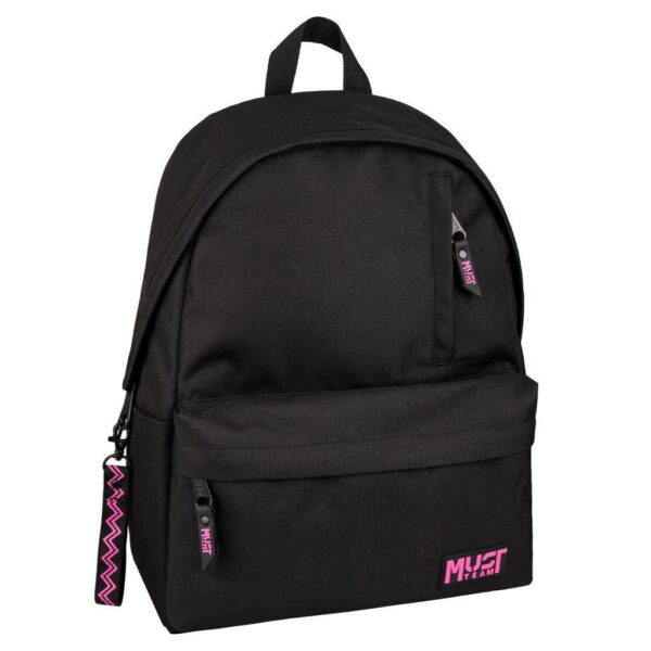Backpack Monochrome Classic Black with Pink