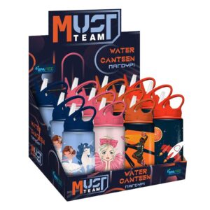 Aluminium Water Bottle 500Ml With Straw Believe In Magic
