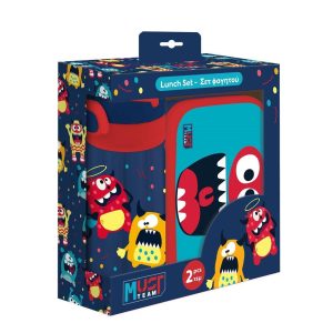 Must Team Lunch Box & Water Bottle Set Monster