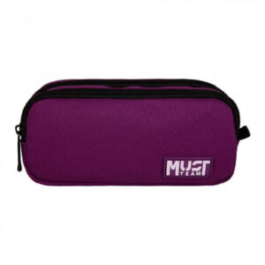 Pencil Case 2 Zippers Violet With Lila