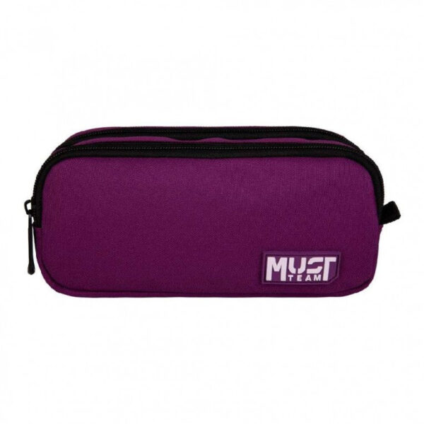 Pencil Case 2 Zippers Violet With Lila