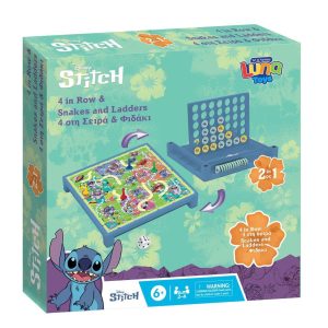 Luna Stitch Board Game 4 In A Row & Snakes