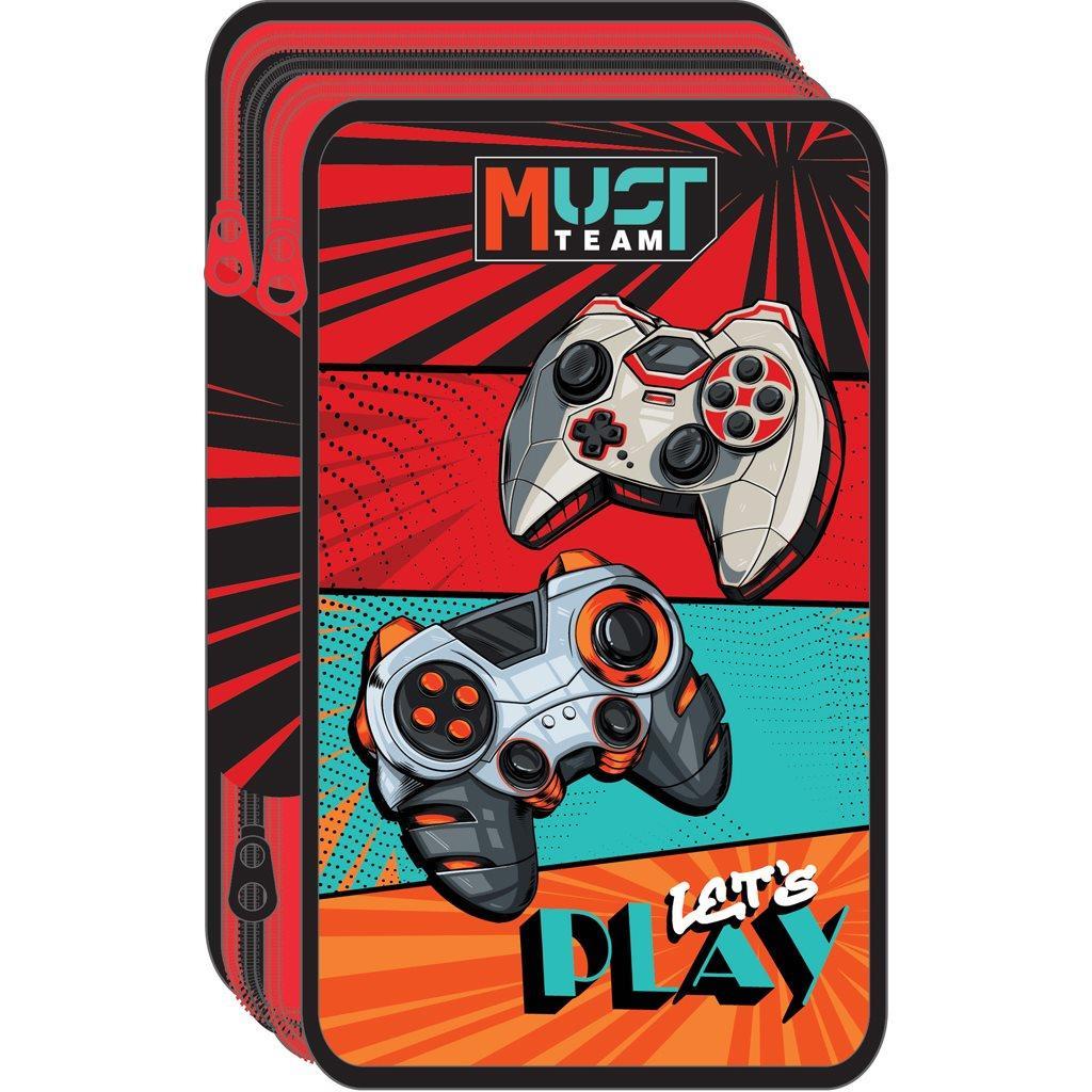 Triple Decker School Pencil Case, Let's Play