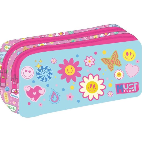 Pencil Case 2 Zippers Good Vibes
