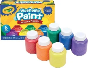 Washable Paint Bottles (6 Count, 59Ml)